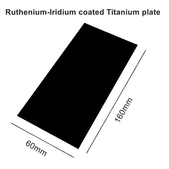Mmo Coated Anode, Titanium Plate, Titanium Anode for Salt Chlorinator Cell, 160mm*60mm 