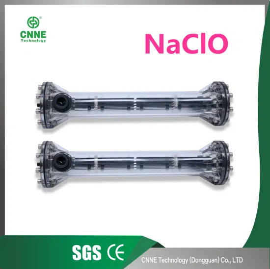 Reasonable Structure Pure Titanium Base Electrode 100g/H Naclo Sodium Hypochlorite Electrolyzer