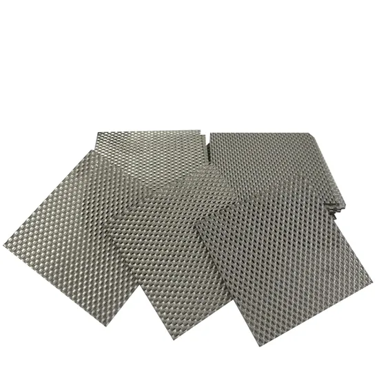 Anode Titanium Plate Mesh 0.5mm Thickness Aperture 2X4mm Electrolytic Cell Titanium Mesh 