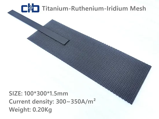 Titanium Anode Mesh, Current Density: 300~350A/M² , 100*300*1.5mm 